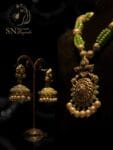 httpssnfancyworld.comwp-contentuploads202112NK-PR-1008-Lemon-Green-with-Gold-Pearl-beaded-Long-Chain-set.jpg